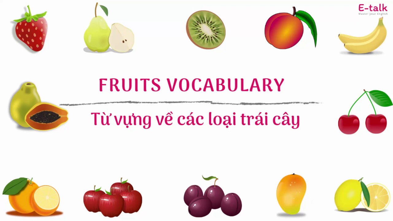 TỪ VỰNG TIẾNG ANH VỀ TRÁI CÂY