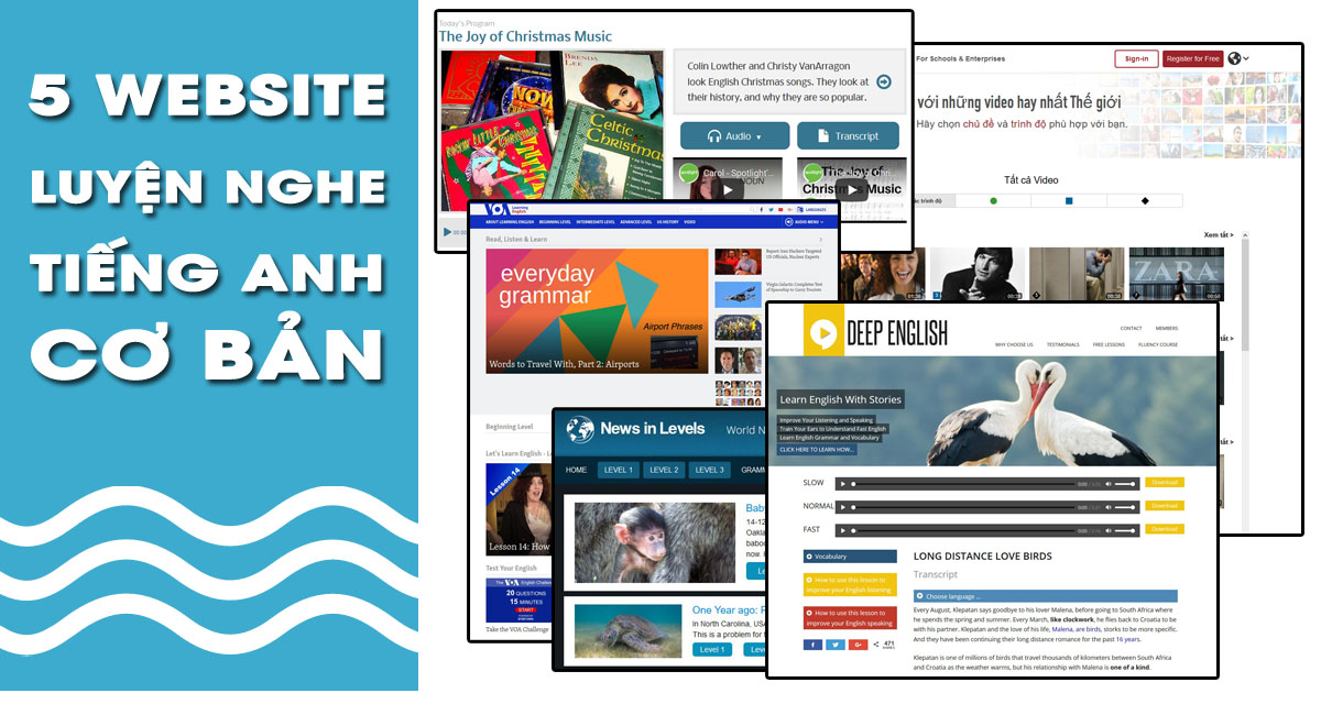 5 Trang Web Luyện Nghe Tiếng Anh Theo Trình Độ