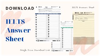 Hướng dẫn sử dụng IELTS Answer Sheet chi tiết | Download PDF