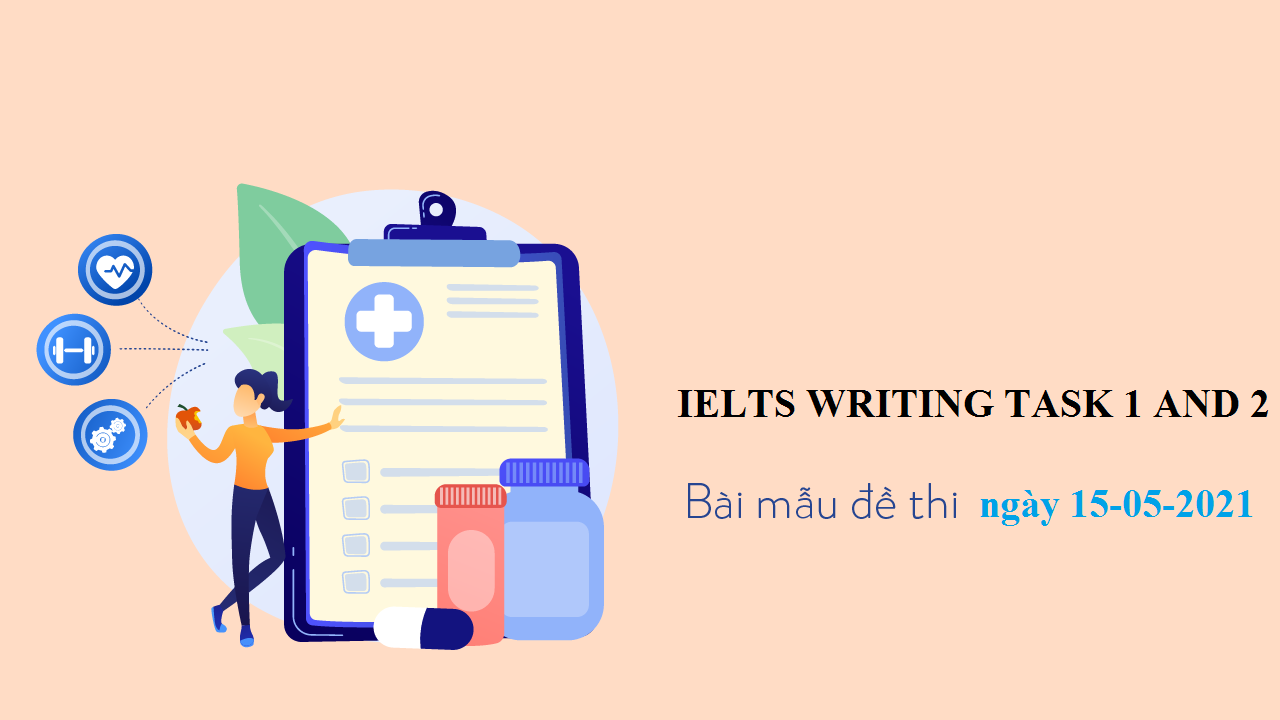 Bài mẫu đề thi IELTS Writing Task 1 và 2 ngày 15-05-2021